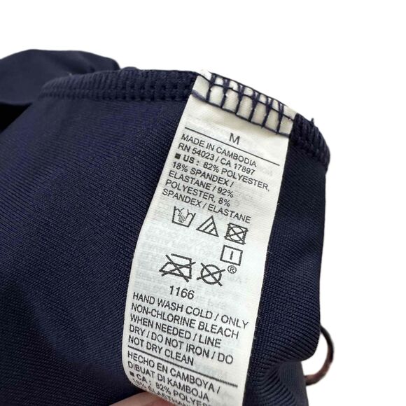 Old Navy Floral Halter V-Neck Ruffle Cross-Back Tankini Large Blue Floral - Picture 8 of 10